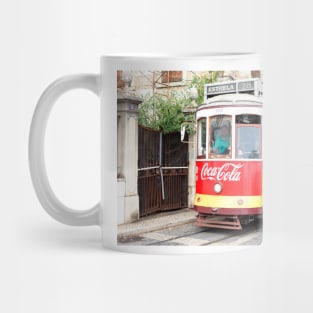 Tram in Alfama, Lisbon, Portugal Mug